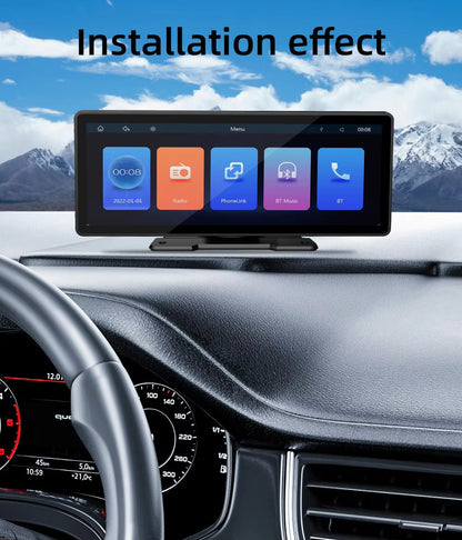 10.26 Inch Portable MP5 Multimedia Video Player Android Auto Wireless Carplay Screen HD Rear Reversing Camera Car Radio
