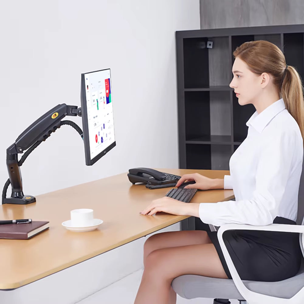 New NB F80 + 2XUSB3.0 Desktop Gas Spring 17-30" LCD LED Monitor Holder Mount Arm Full Motion Display Stand Loading 2-9 Kgs