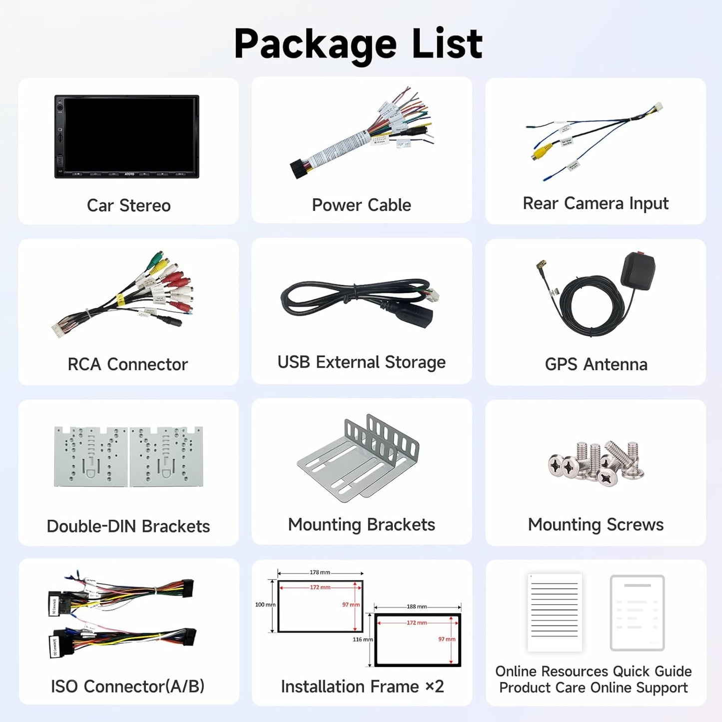 A5L Android Double DIN Car Stereo, Wireless Carplay & Android Auto, 7Inch Touchscreen Car Radio, Wifi/Bluetooth/Usb Tethering, 24B-EQ DSP, Mirrorlink, 2G+32G, FM/RDS, AI Chat, GPS Tracking