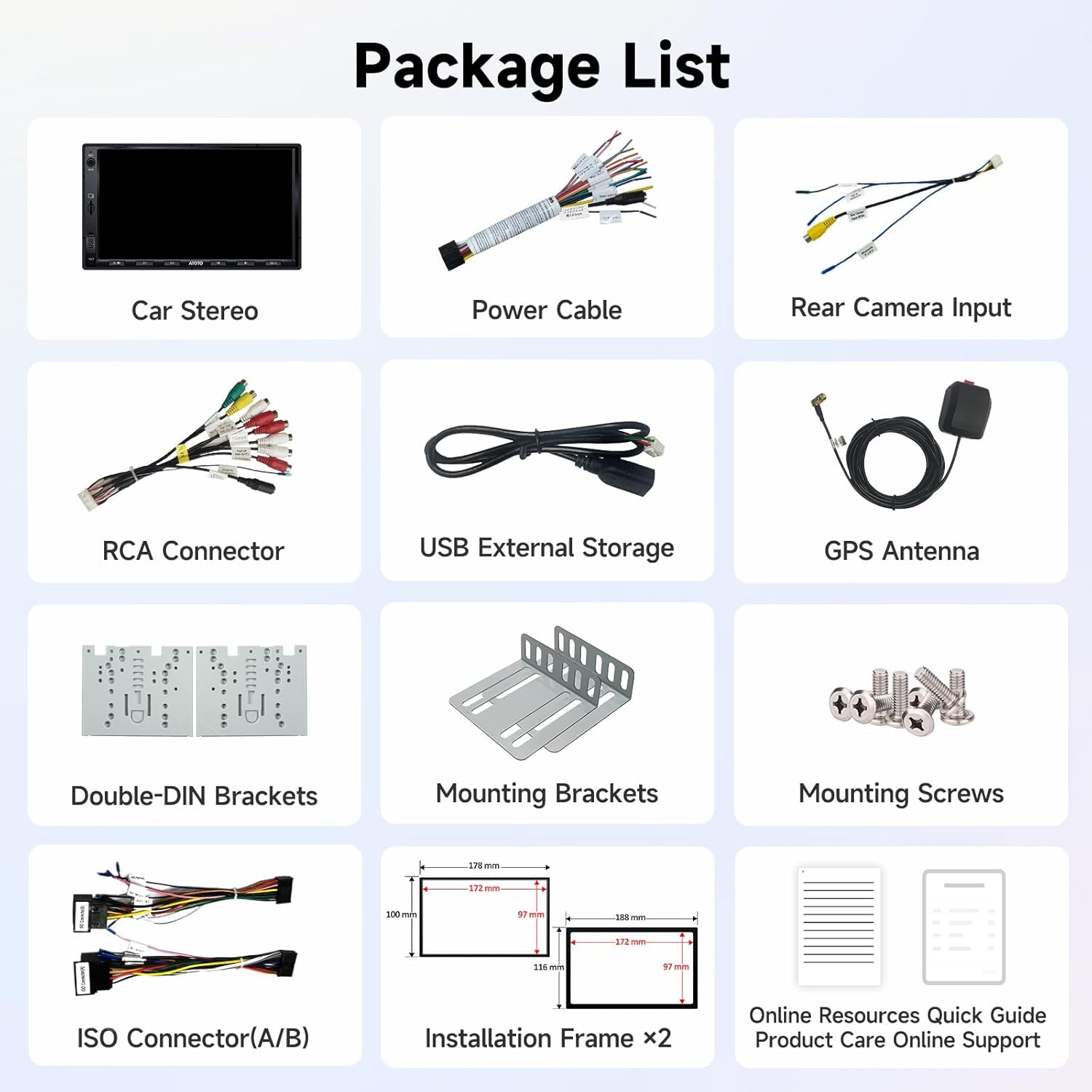 A5L Android Double DIN Car Stereo, Wireless Carplay & Android Auto, 7Inch Touchscreen Car Radio, Wifi/Bluetooth/Usb Tethering, 24B-EQ DSP, Mirrorlink, 2G+32G, FM/RDS, AI Chat, GPS Tracking