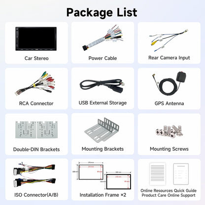 A5L Android Double DIN Car Stereo, Wireless Carplay & Android Auto, 7Inch Touchscreen Car Radio, Wifi/Bluetooth/Usb Tethering, 24B-EQ DSP, Mirrorlink, 2G+32G, FM/RDS, AI Chat, GPS Tracking