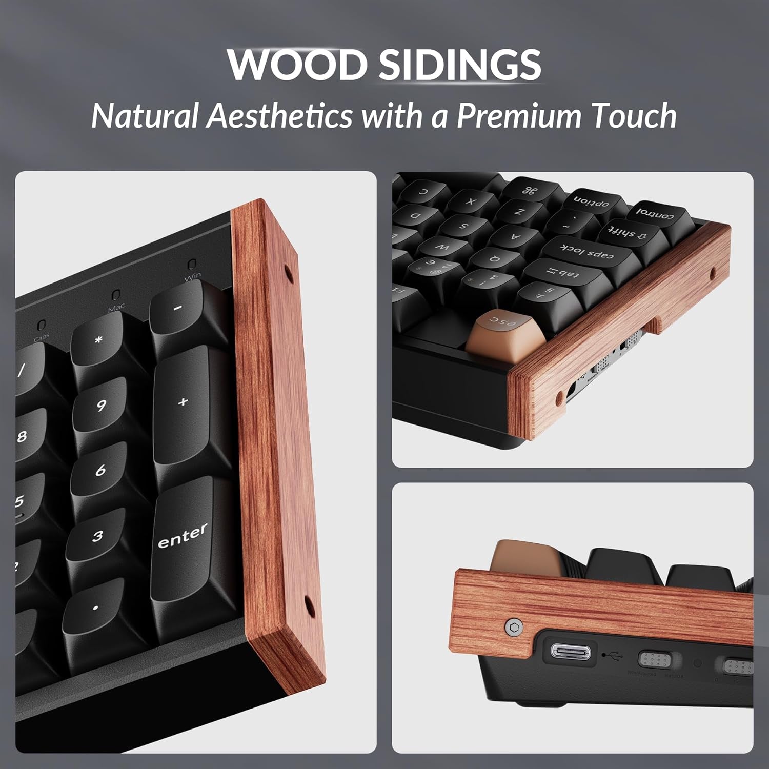 K10 HE Wireless Mechanical Keyboard - Hall Effect Magnetic Switch, Adjustable Actuation & Rapid Trigger, Full-Size UK Layout, Hot-Swappable Aluminium/Wood Frame for Windows/Mac/Linux - Black