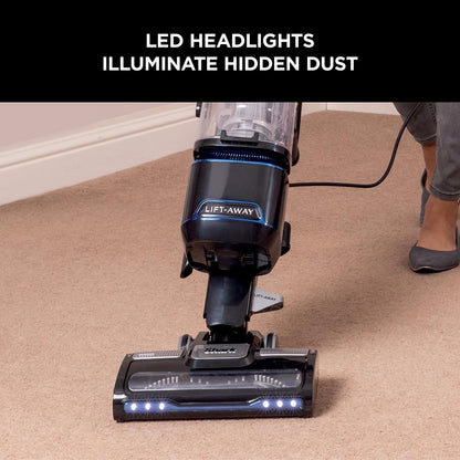 Corded Upright Vacuum Cleaner 1.1L with Lift-Away Technology, LED Headlights, Anti-Allergen, 8M Cord, 750W, Crevice, Multi-Surface Tools, Blue/Black, NV602UK