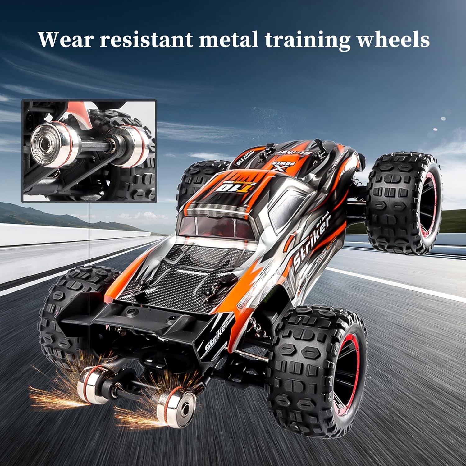 Brushless RC Cars, 75KM/H High Speed Remote Control Car, 4WD 1:14 Scale All Terrain off Road Monster Truck, 2.4 Ghz Racing Car Waterproof 2 Battery 50 Min Car Toy for Kids and Adults