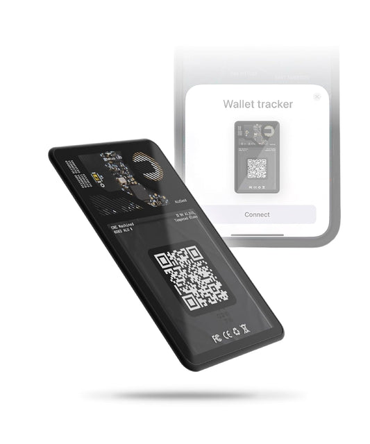 Aircard - Bluetooth Tracker Item Finder, NFC Tag + QR Code Business Card, Compatible with Apple Find My, Locator for Wallets, Luggages, Backpacks, Battery Life 2.5Y, Ultra Slim 2.2Mm