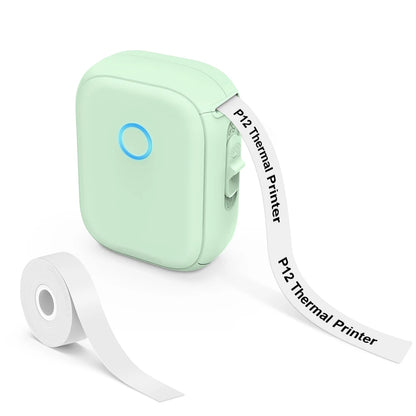 Portable Mini Printer Marklife P12 Thermal Printer Adhesive Sticker Labeling Machine P12 Label Maker or 1PK Continues Label Tape