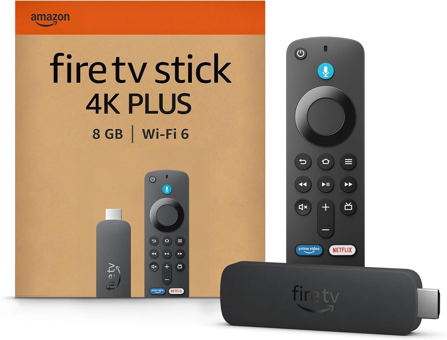 Fire TV Stick 4K plus Streaming Device, Supports Wi-Fi 6, Dolby Vision/Atmos, HDR10+