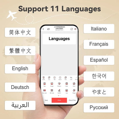 Portable Mini Printer Marklife P12 Thermal Printer Adhesive Sticker Labeling Machine P12 Label Maker or 1PK Continues Label Tape