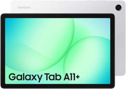 Galaxy Tab A11+, Android Tablet, AI Features, Sleek and Modern Design, 11 Inch 90Hz Display, 128GB Storage, 6GB Memory, with Dolby Quad Speakers, Silver, 3 Year Extended Warranty (UK Version)