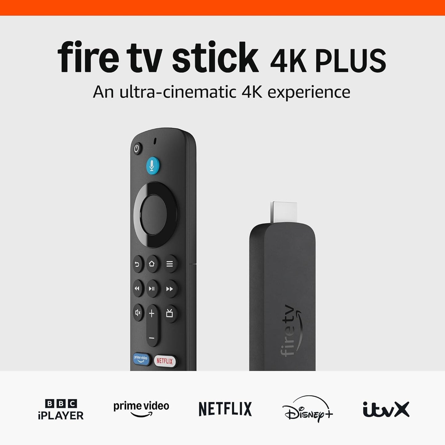 Fire TV Stick 4K plus Streaming Device, Supports Wi-Fi 6, Dolby Vision/Atmos, HDR10+