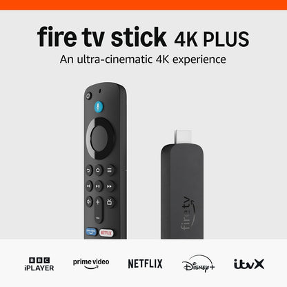Fire TV Stick 4K plus Streaming Device, Supports Wi-Fi 6, Dolby Vision/Atmos, HDR10+