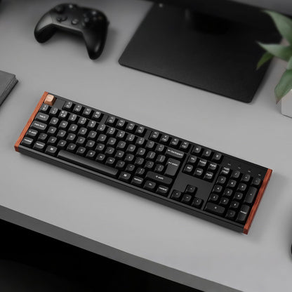 K10 HE Wireless Mechanical Keyboard - Hall Effect Magnetic Switch, Adjustable Actuation & Rapid Trigger, Full-Size UK Layout, Hot-Swappable Aluminium/Wood Frame for Windows/Mac/Linux - Black