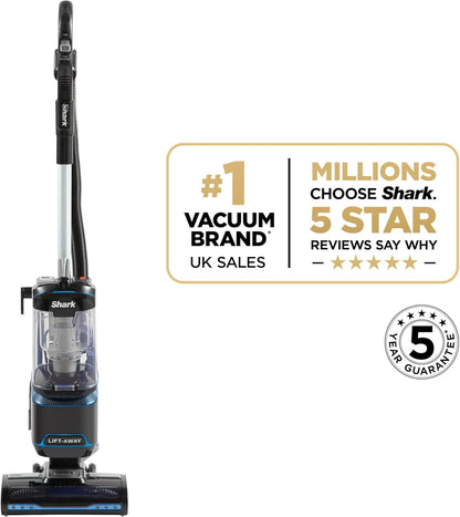 Corded Upright Vacuum Cleaner 1.1L with Lift-Away Technology, LED Headlights, Anti-Allergen, 8M Cord, 750W, Crevice, Multi-Surface Tools, Blue/Black, NV602UK